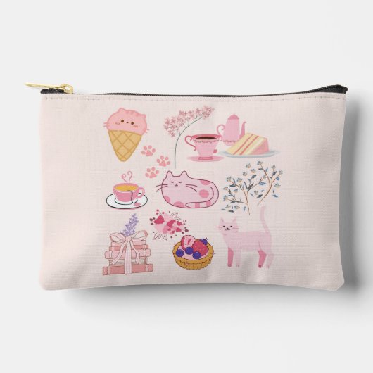 Roze Theekatten Etui (Voorkant)