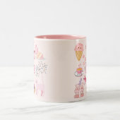 Roze Theekatten Tweekleurige Koffiemok (Center)
