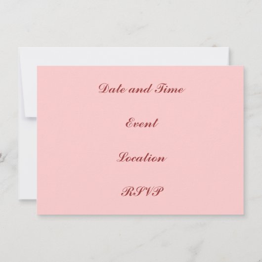 Roze theekopje en saucer met Rozen Kaart (Achterkant)