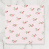 Roze Theekopjes Thee Feestje Baby Shower Bedankjes Labels (Achterkant)