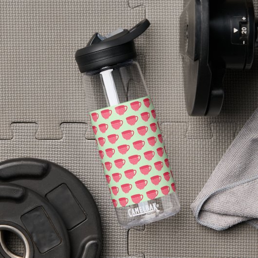 Roze theekopjes waterfles (Gym)