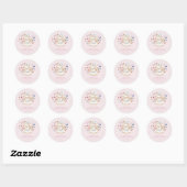 Roze Theepartij Bruidsuitvaart Sticker (Vel)