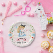 Roze theepartijenpapier Bord Baby shower (Feest)