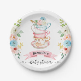 Roze theepartijenpapier Bord Baby shower