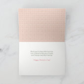 Roze theepot Bloemen Grootmoeder Moederdag Kaart (Binnen)