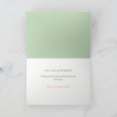 Roze theepot Bloemenkrans Moederdag Kaart (Binnen)