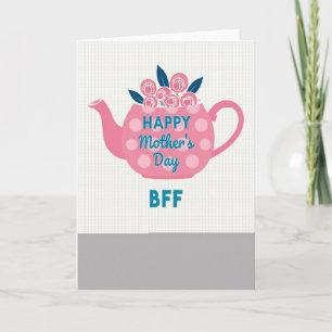 Roze Theepot Moederdagkaart Kaart
