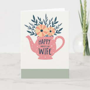 Roze Theepot Moederkaart Kaart