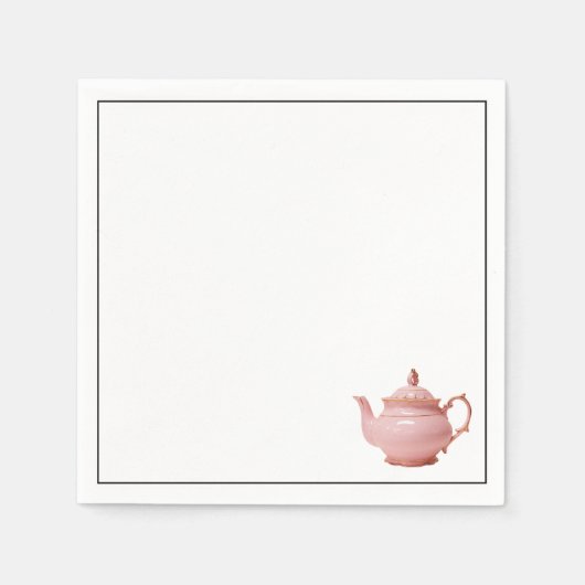 Roze theepot servet (Voorkant)