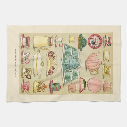 Roze theepot theedoek (Horizontaal)