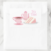 Roze theeset thema Sticker (Tas)