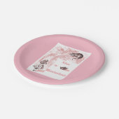 Roze thema  Alice in Wonderland Tea Party Papieren Bordje (Gekanteld)