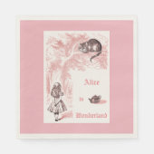 Roze thema  Alice in Wonderland Tea Party Servet (Voorkant)