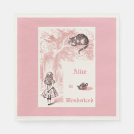 Roze thema Alice in Wonderland Tea Party Servet