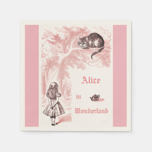 Roze thema  Alice in Wonderland Tea Party Servet