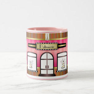 Roze Thema Bakkerij Paris Franse Patisserie Mok