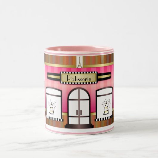 Roze Thema Bakkerij Paris Franse Patisserie Mok (Center)