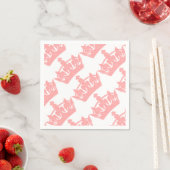 Roze thema English Royal Crown Paper Napkins Servet (Insitu)