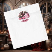 Roze Thema Gelukkig Feestdagen Sticker