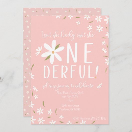 Roze thema is niet dat ze de nederige verjaardag u kaart (Voorkant / Achterkant)