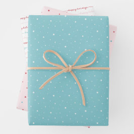Roze Thema Kerst Inpakpapier Vellen