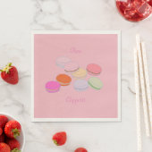 Roze thema Parijs Frans Macaron Bon Appetit Servet (Insitu)