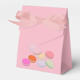 Roze Thema Paris Franse Macaron Favor Box Bedankdoosjes