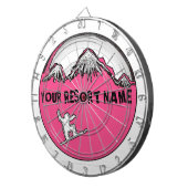  roze thema snowboard dart board dartbord (Voorkant Rechts)