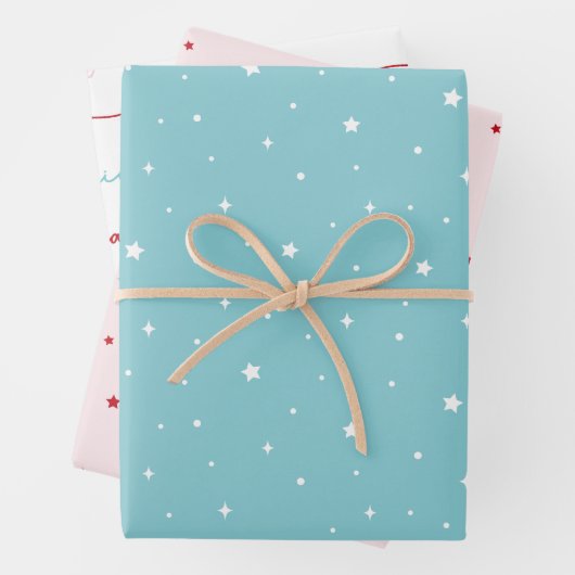 Roze Thema Vakantie Inpakken Papieren Bladen Inpakpapier Vel (In situ)