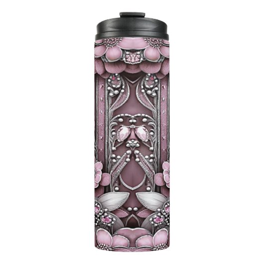 Roze thermisch getumbler thermosbeker (Voorkant)