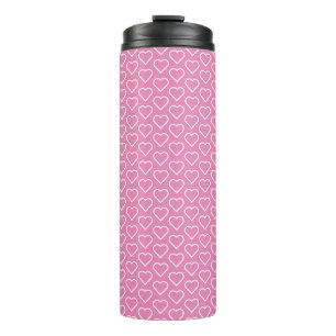 Roze Thermische Tumbler met Harten of Kies Kleuren Thermosbeker