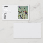 Roze Thistle-profielkaart Visitekaartje (Voorkant / Achterkant)