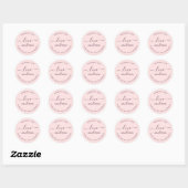 Roze Thuisgemaakt met liefde dank je Sticker (Vel)
