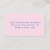 Roze Thuiszorg en Verpleegkunde Service Visitekaartje (Achterkant)