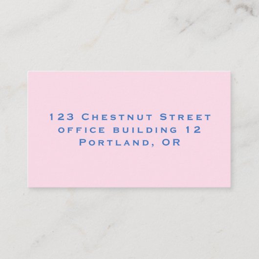 Roze Thuiszorg en Verpleegkunde Service Visitekaartje (Achterkant)