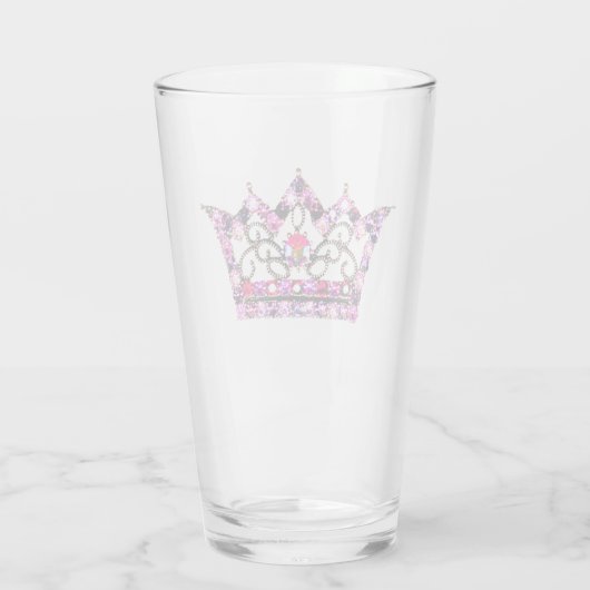"Roze Tiara" Glas (Achterkant)