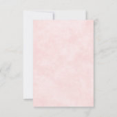 Roze Tiara kroon Elegante Quinceanera RSVP Kaartje (Achterkant)