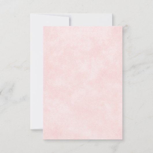 Roze Tiara kroon Elegante Quinceanera RSVP Kaartje (Achterkant)