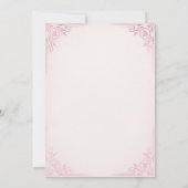 Roze Tiara  Prinses Baby shower Kaart (Achterkant)