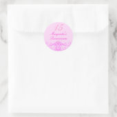 Roze Tiara Quinceanera Sticker (Tas)