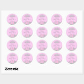 Roze Tiara & Strik Baby Shower Sticker (Vel)