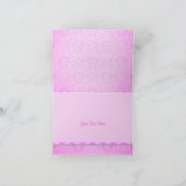 Roze Tiara sweet16 Bedankt kaart (Binnen)