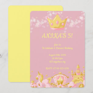 Roze tiara voor prinsessen kaart