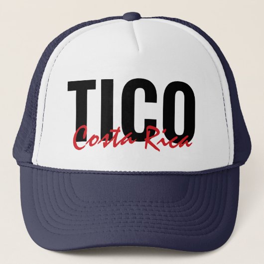 Roze Tico Costa Rica Trucker Hat Trucker Pet (Voorkant)