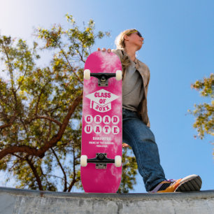 Roze Tie Dye Afstuderen Persoonlijk Skateboard