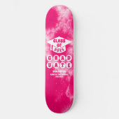 Roze Tie Dye Afstuderen Persoonlijk Skateboard (Voorkant)