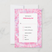 Roze Tie Dye Bat Mitzvah Response Kaart (Voorkant)