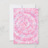 Roze Tie Dye Bat Mitzvah Response Kaart (Achterkant)