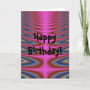 Roze Tie Dye Happy Birthday Kaart