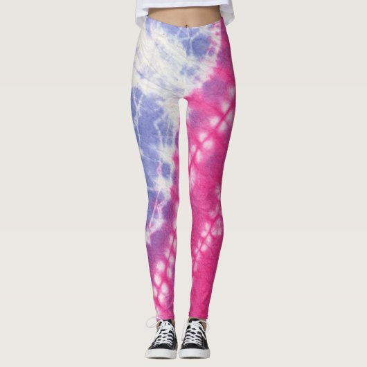 Roze Tie-Dye Leggings (Voorkant)